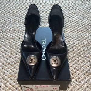 Authentic Chanel black heels